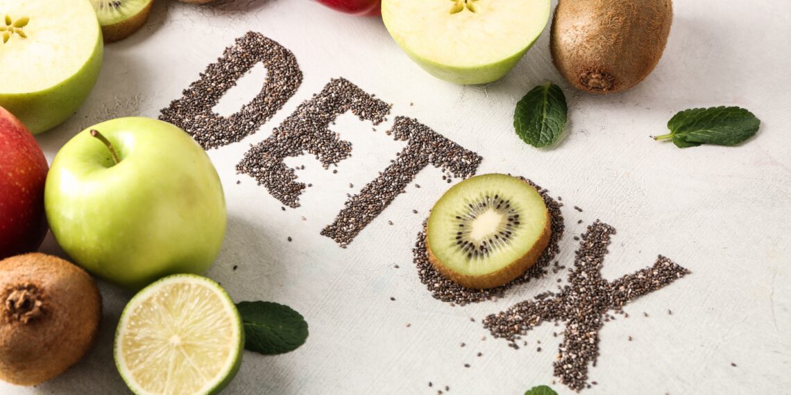 detox written with seeds with foods powerful in antioxidants
