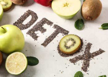 detox written with seeds with foods powerful in antioxidants